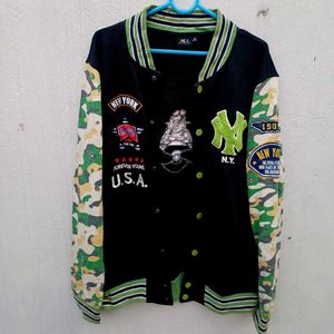 ⚫️🟢Varsity jacket