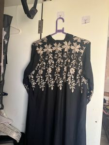 Elegant Black Embroidered burkha