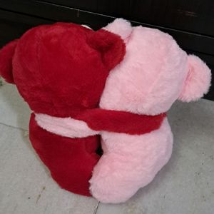 SOFT TOY PINK AND RED TEDDY 🐻
