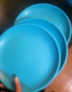 Blue Bowl and Plate Set