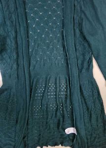 Bottle Green Mid Length Shrug