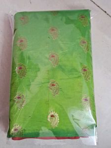 Elegant Green &amp; Red Saree