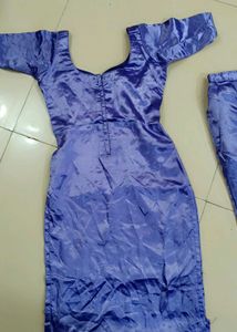 Suit and Pant Set Lavender Satin fabric