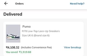 Puma Low Top Lace Up Running Shoes