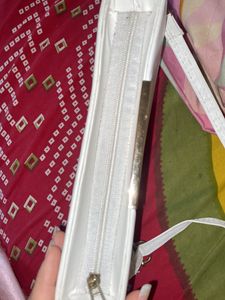 White Semicirle Sling Bag