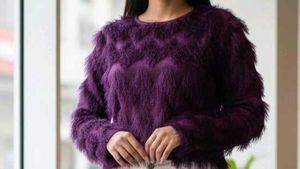 Stylish Purple Fuzzy Sweater 🎀