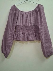 Chic Lavender Crop Top