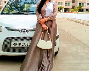 Unique Two-Tone Maxi Dress