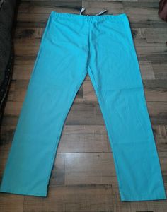Imported Unisex Low Rise Cyan Blue Pants