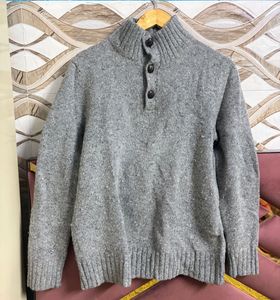 Gray Buttoned Sweater