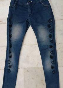 Butterfly Embellished Jeans