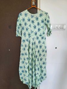 Pista Green Colour Anarkali Dress