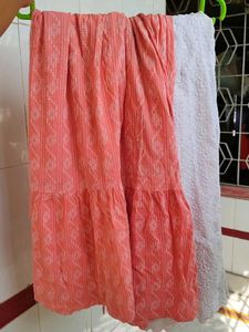 Peach Dress And Pant Set - Casual &amp; Stylish