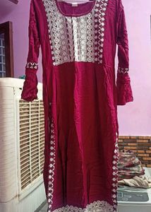 Wine Color Naira Suit