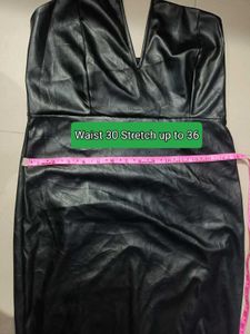 imported Sleek Black Faux Leather Premium Luxury D