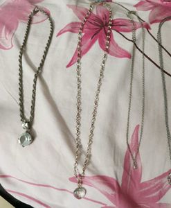 Nice fancy necklaces with chains and 2 fingure rin