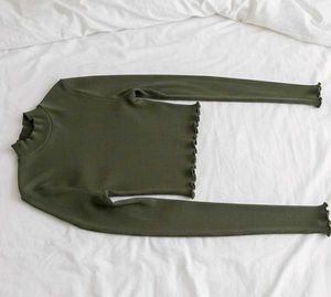 Trendy Olive Green Top