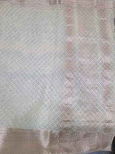 Elegant Cream Net Saree