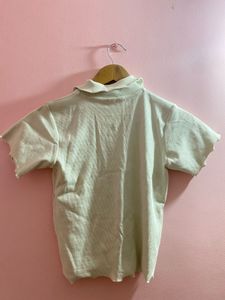 Pastel Green Ruffle Polo