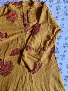 Mustard Yellow Anarkali Kurti