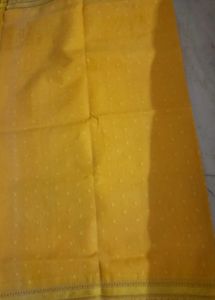 Bengal Handloom Yellow Tant Cotton  Saree