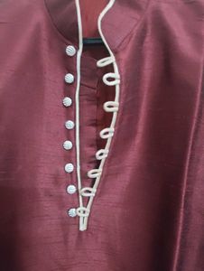 New Maroon Sherwani Set With Koti