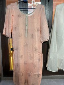 Peach sharara set