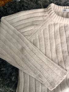 Zara Knit Peplum Sweater