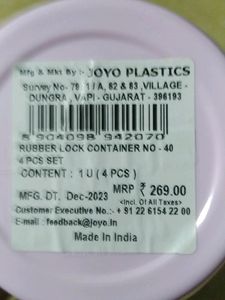 Storage Container 4 Nos
