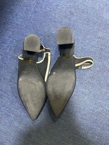 Black Slingback Pointed Toe Flats