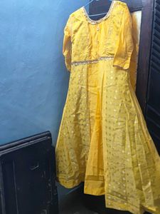 Yellow Embroidered Kurta