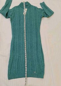 Turquoise Knit Sweater Dress 36-42