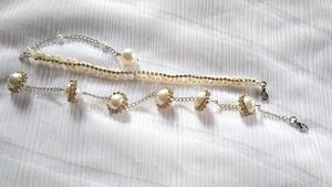 Elegant Pearl &amp; Crystal Chain Bracelet