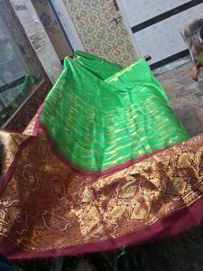 Green &amp; Gold Sari