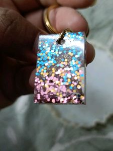 Resin Glitter Keychain