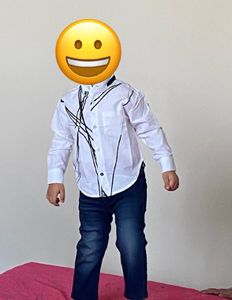 Boys White Graphic Shirt