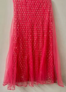 Peach Pink Ish  Net Lehenga