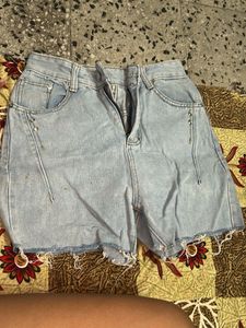 Light Wash Denim Shorts
