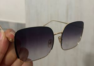 Black Sunglasses With Golden Frame