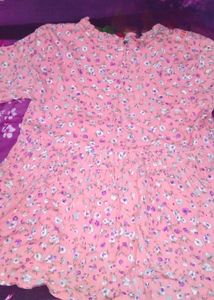 Flower Print Pink Top