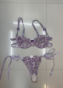 Floral Lavender Lingerie Set