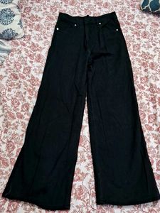 H&M Black Twill Trouser Size EU 38