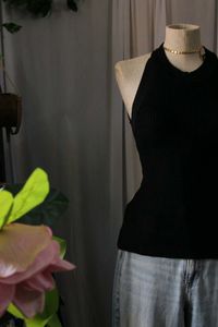Black Halter Top