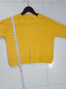 Yellow Crop Sweater