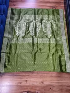 Elegant olive Green Saree