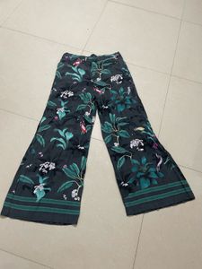 H&amp;M Floral Bird Wide Leg Trousers Ana Glover x