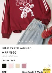 OVERSIZED SAVANA CHERRY RED SWEATSHIRT