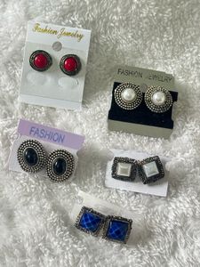 Oxidised Earrings (pack of 5)
