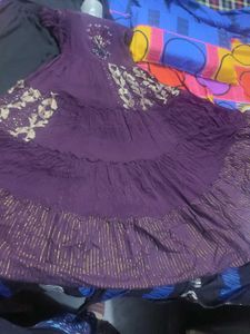 purple beautiful gawn