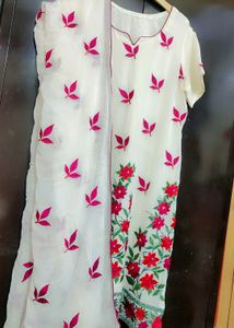 Multi Floral Print Suit Salwar & Dupatta 44 Bust